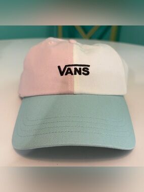 Vans “Off The Wall” Pastel Panel Cap - Pink, Cream & Light Blue NWT
